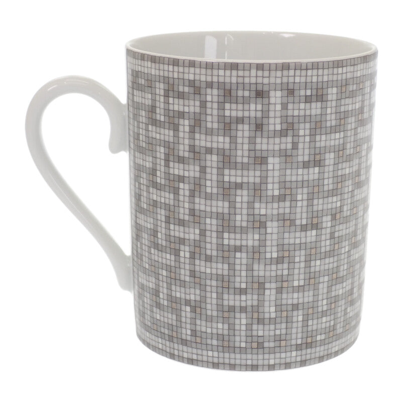 エルメス HERMES モザイク24 マグカップ ポーセリン グレー【中古】【Sランク】