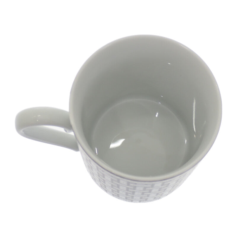 エルメス HERMES モザイク24 マグカップ ポーセリン グレー【中古】【Sランク】