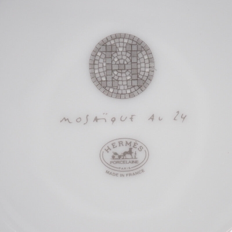 エルメス HERMES モザイク24 マグカップ ポーセリン グレー【中古】【Sランク】