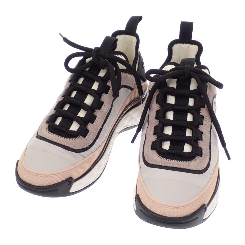 シャネル CHANEL ココマーク G39982_Y56536_K5852 スニーカー カーフ スウェード ピンク ホワイト レディース【中古】【Aランク】