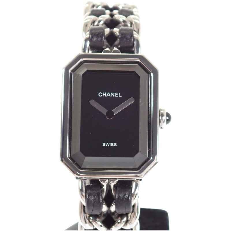 シャネル CHANEL プルミエール M H0451 腕時計 ステンレススチール クオーツ ブラック文字盤 レディース【中古】【Aランク】