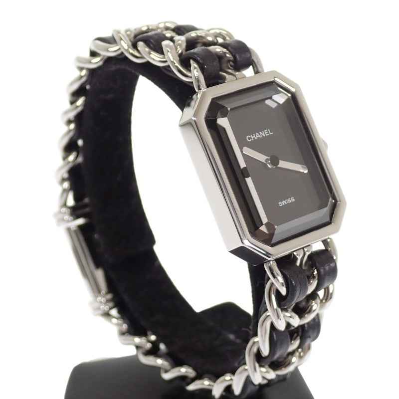 シャネル CHANEL プルミエール M H0451 腕時計 ステンレススチール クオーツ ブラック文字盤 レディース【中古】【Aランク】