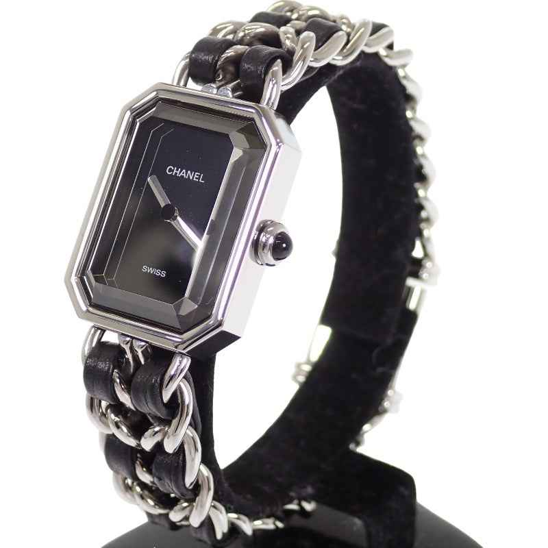 シャネル CHANEL プルミエール M H0451 腕時計 ステンレススチール クオーツ ブラック文字盤 レディース【中古】【Aランク】