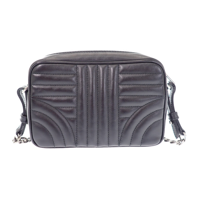 プラダ PRADA ダイアグラム ショルダー 1BH084_2D91_V_COI ショルダーバッグ カーフスキン ブラック シルバー金具 レディース【中古】【Aランク】