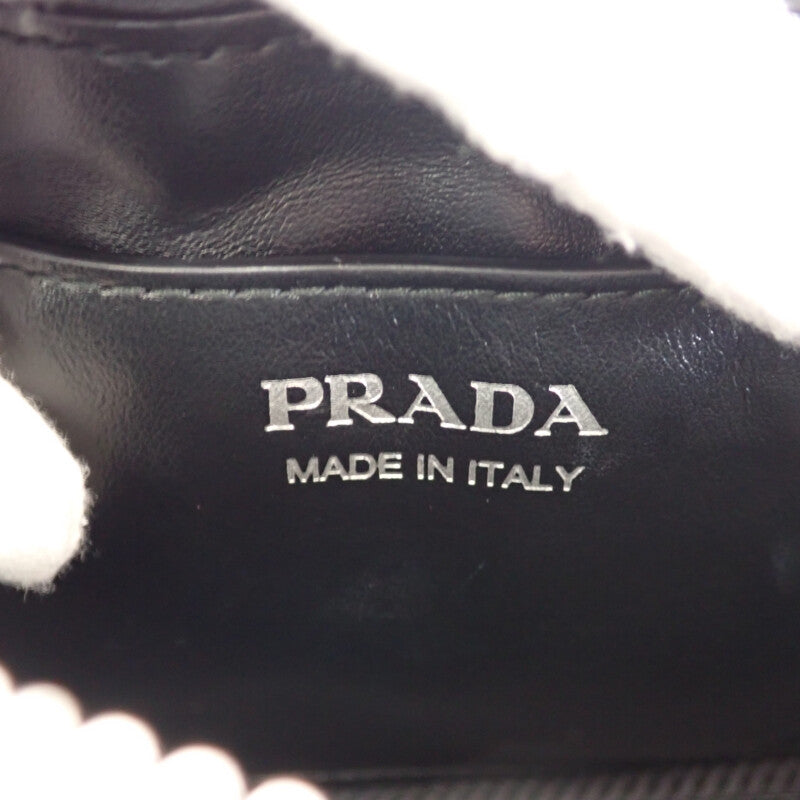 プラダ PRADA ダイアグラム ショルダー 1BH084_2D91_V_COI ショルダーバッグ カーフスキン ブラック シルバー金具 レディース【中古】【Aランク】
