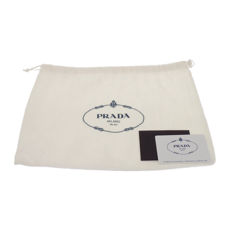 プラダ PRADA ダイアグラム ショルダー 1BH084_2D91_V_COI ショルダーバッグ カーフスキン ブラック シルバー金具 レディース【中古】【Aランク】