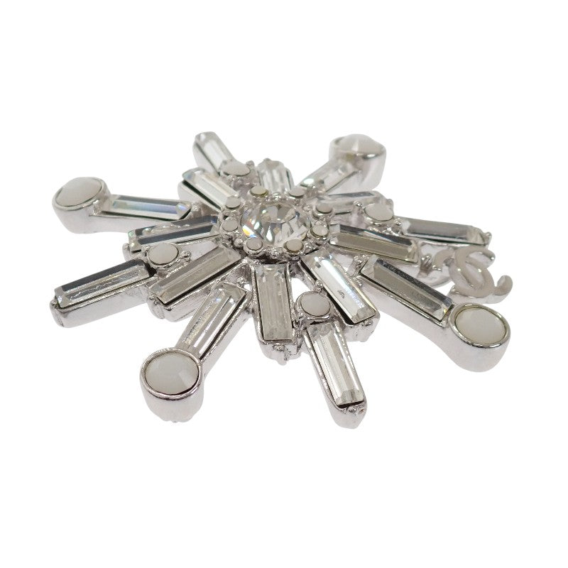 シャネル CHANEL スノー スター ブローチ メタル シルバー レディース【中古】【ABランク】