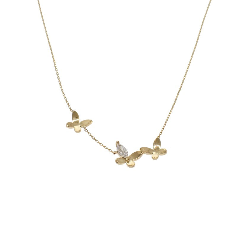 アーカー AHKAH パサージュドパピヨン GINZA SIX限定 AK1454010100 ネックレス K18イエローゴールド ダイヤモンド レディース【中古】【Aランク】