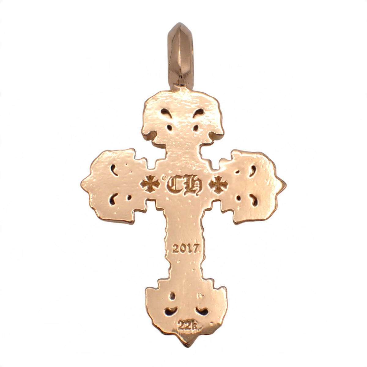 クロムハーツ CHROME HEARTS タイニー フィリグリークロス チャーム K22ゴールド メンズ【中古】【ABランク】
