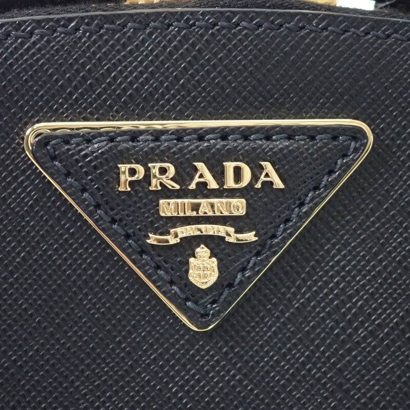 PRADA 普拉達 ODETTE 歐黛特 1BH123 肩背包 2WAY包 SAFFIANO 防刮牛皮 NERO 黑色 女款【中古】【AB級】