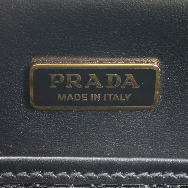PRADA 普拉達 ODETTE 歐黛特 1BH123 肩背包 2WAY包 SAFFIANO 防刮牛皮 NERO 黑色 女款【中古】【AB級】