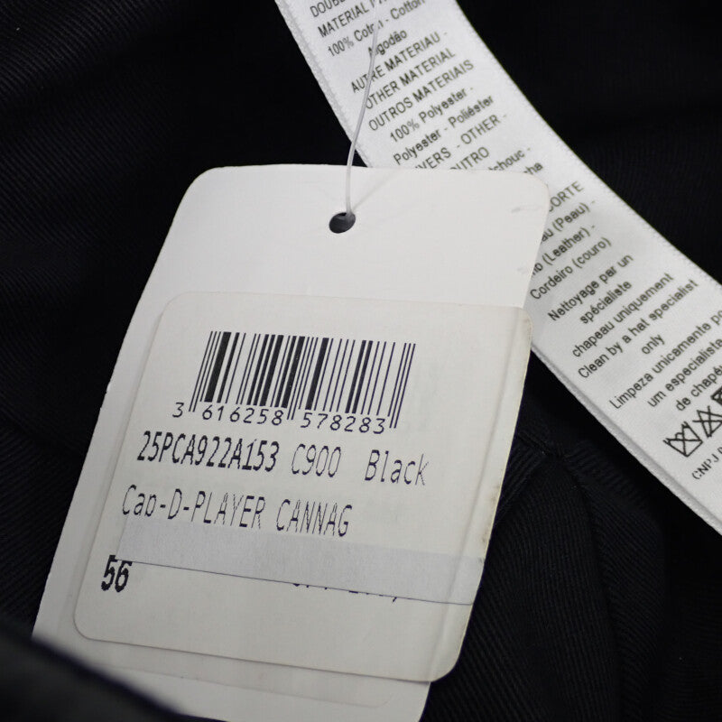 ディオール Dior D-PLAYER 56 25PCA922A153 キャップ ナイロン ブラック Noir レディース【中古】【Aランク】