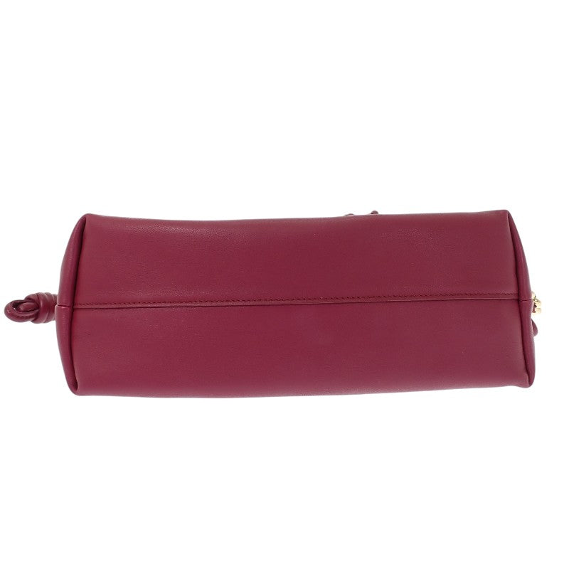 ロエベ LOEWE フラメンコパース A411FCRX75 ショルダーバッグ ラムスキン ボルドー ダークバーガンディ ゴールド金具 レディース【中古】【ABランク】