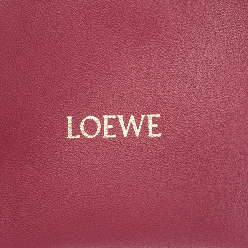 ロエベ LOEWE フラメンコパース A411FCRX75 ショルダーバッグ ラムスキン ボルドー ダークバーガンディ ゴールド金具 レディース【中古】【ABランク】