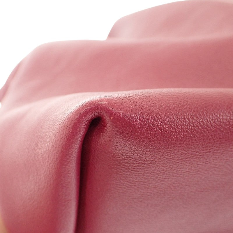 ロエベ LOEWE フラメンコパース A411FCRX75 ショルダーバッグ ラムスキン ボルドー ダークバーガンディ ゴールド金具 レディース【中古】【ABランク】