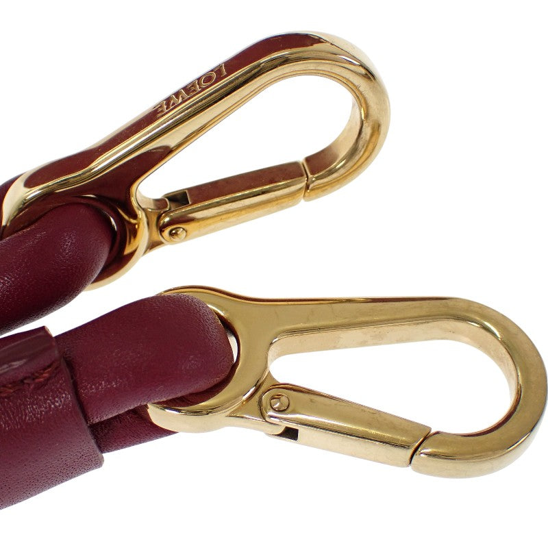 ロエベ LOEWE フラメンコパース A411FCRX75 ショルダーバッグ ラムスキン ボルドー ダークバーガンディ ゴールド金具 レディース【中古】【ABランク】