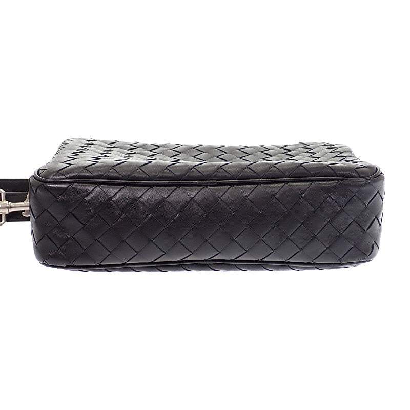Bottega Veneta 葆蝶家 編織相機包 755925V2HL18803 單肩包 小牛皮 黑色 銀色五金 男士女士【二手】【A級】