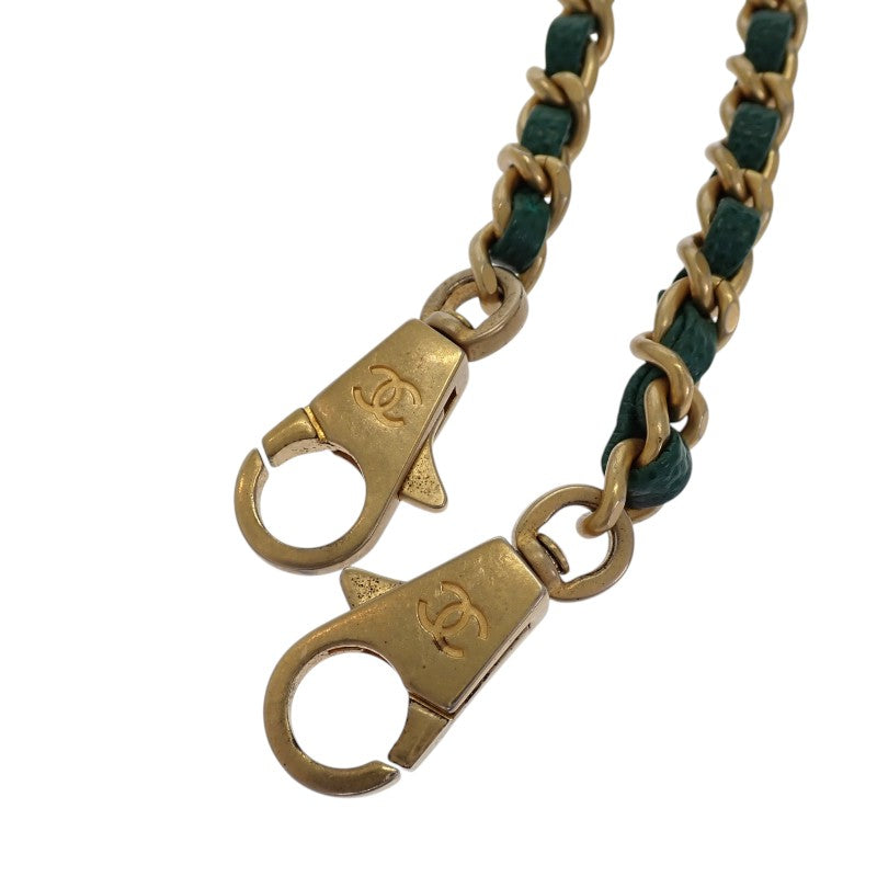 香奈兒 CHANEL Coco Handle XS 頂部提把 A92990 兩用包 魚子醬皮革 綠色 金色五金 女士【中古】【AB級】