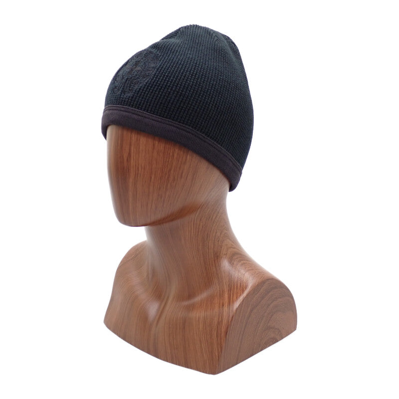 クロムハーツ CHROME HEARTS 90s サーマル ビーニー ニットキャップ コットン ブラック メンズ ユニセックス【中古】【ABランク】