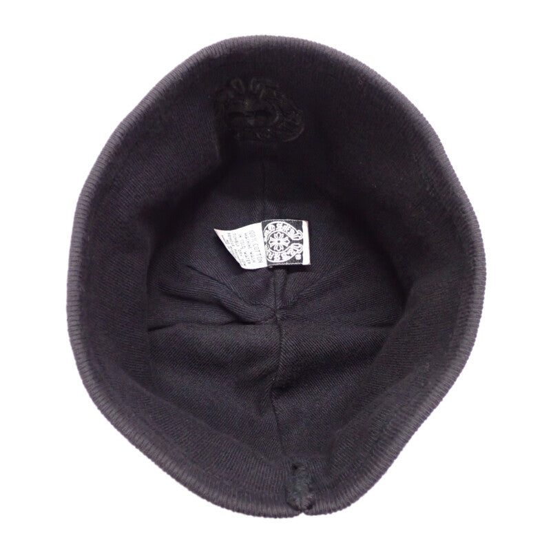 クロムハーツ CHROME HEARTS 90s サーマル ビーニー ヴィンテージ ニットキャップ コットン ブラック メンズ ユニセックス【中古】【ABランク】