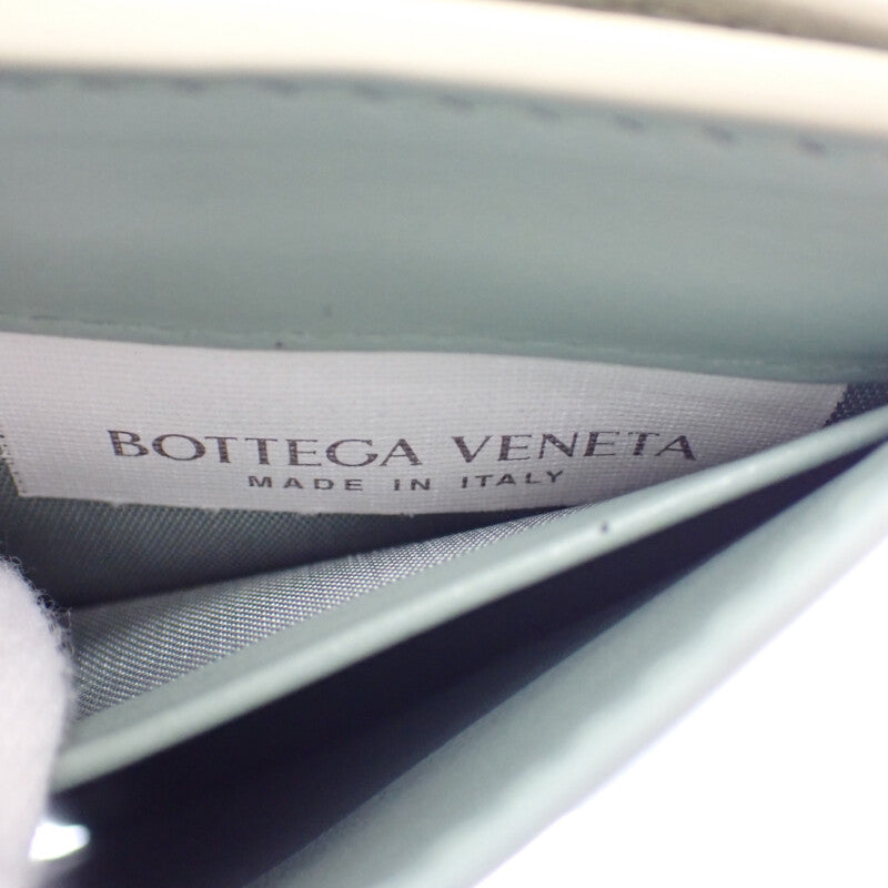 ボッテガヴェネタ BOTTEGA VENETA タイニー 三つ折りウォレット 751156VCPP68369 三つ折り財布 イントレチャート グリーン ニューセージ トラバーチン ゴールド金具 レディース メンズ【中古】【Aランク】