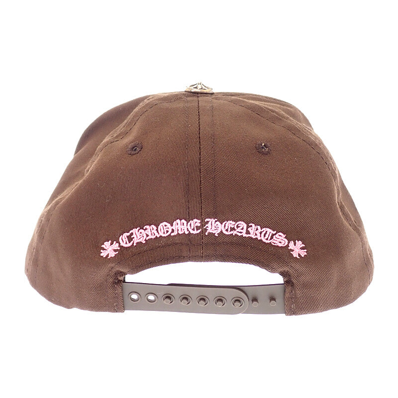 クロムハーツ CHROME HEARTS ベースボールキャップ 5 PANEL CAP キャップ コットン ポリエステル シルバー925 ブラウン メンズ【中古】【Aランク】