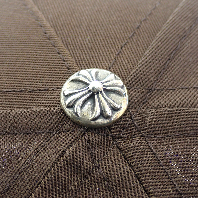 クロムハーツ CHROME HEARTS ベースボールキャップ 5 PANEL CAP キャップ コットン ポリエステル シルバー925 ブラウン メンズ【中古】【Aランク】