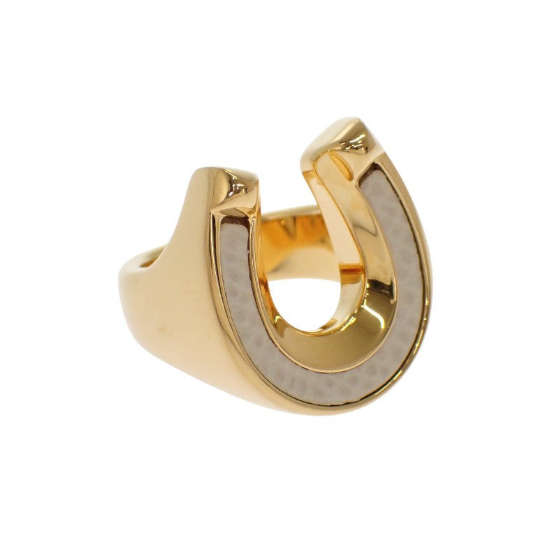 HERMES Joquet Large Model Ring #13 GP Gold Craie Ladies