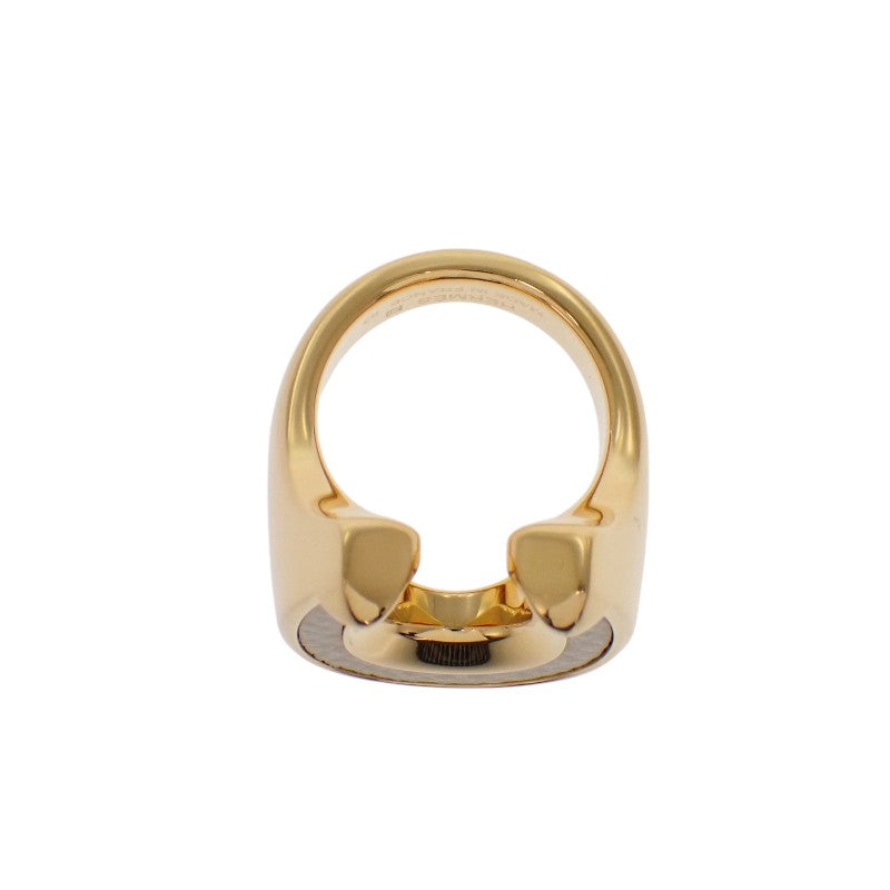 HERMES Joquet Large Model Ring #13 GP Gold Craie Ladies