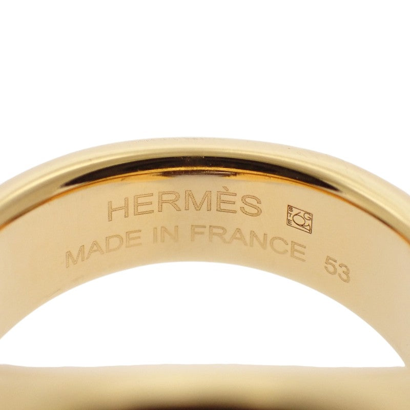 HERMES Joquet Large Model Ring #13 GP Gold Craie Ladies