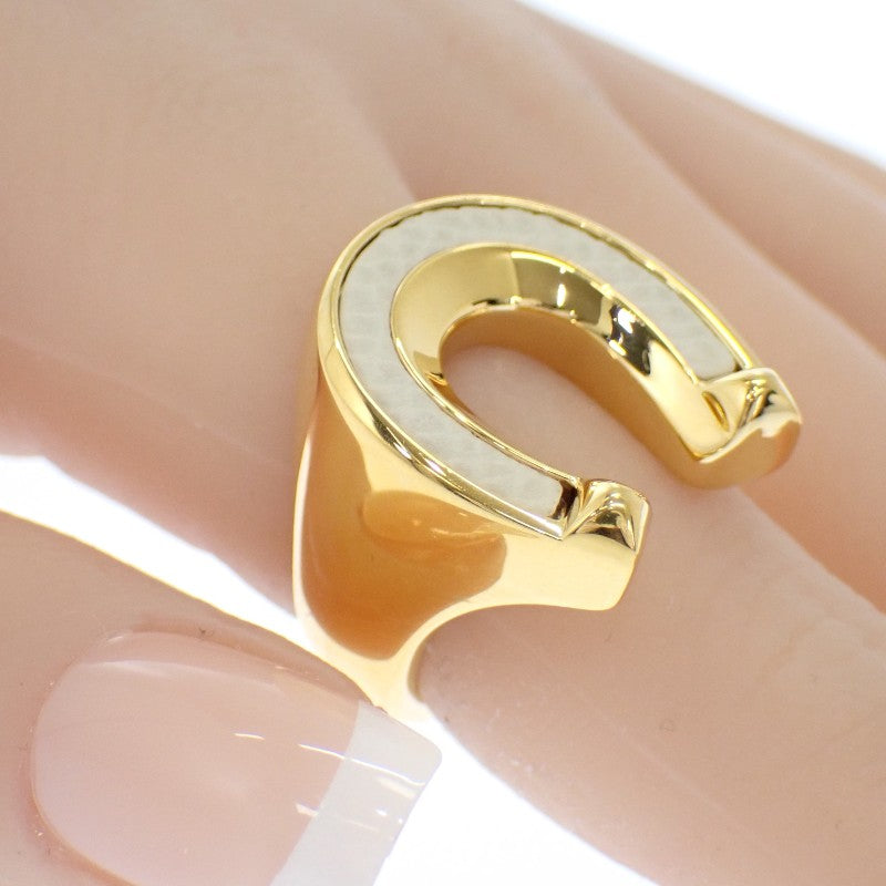 HERMES Joquet Large Model Ring #13 GP Gold Craie Ladies