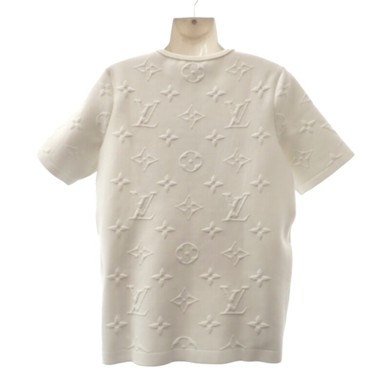 ルイヴィトン LOUIS VUITTON 3Dモノグラム Tシャツ XL モノグラム 半袖Tシャツ コットン ナイロン ホワイト レディース【中古】【Aランク】