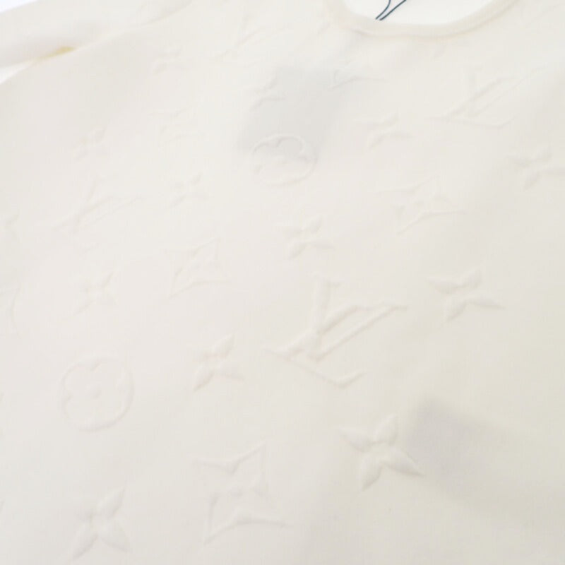 路易威登 LOUIS VUITTON 3D Monogram T恤 XL Monogram 短袖T恤 棉 尼龍 白色 女款【二手】【A級】