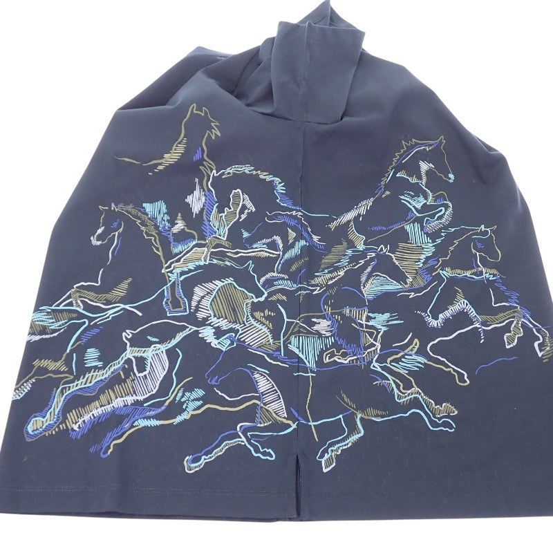 エルメス HERMES カヴァルカード L 半袖Tシャツ コットン ネイビー メンズ【中古】【Aランク】