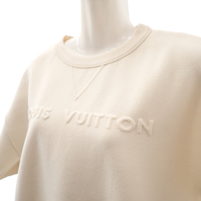 路易威登 LOUIS VUITTON 浮雕字母毛衣 S 針織 羊毛 喀什米爾 尼龍 白色 男女皆宜【二手】【A級】