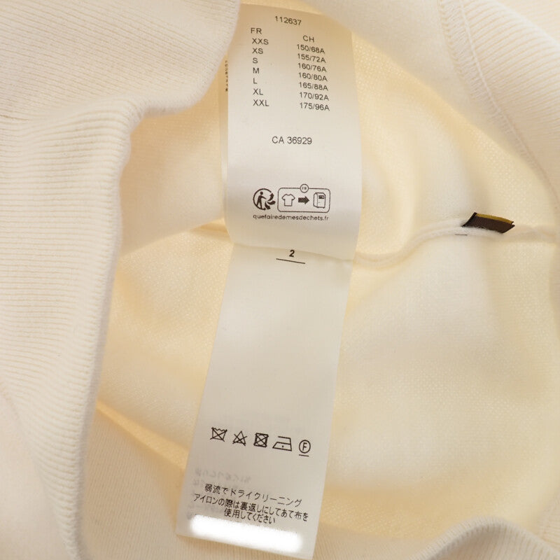 ルイヴィトン LOUIS VUITTON エンボスシグネチャーセーター S ニット ウール カシミヤ ナイロン ホワイト レディース メンズ ユニセックス【中古】【Aランク】