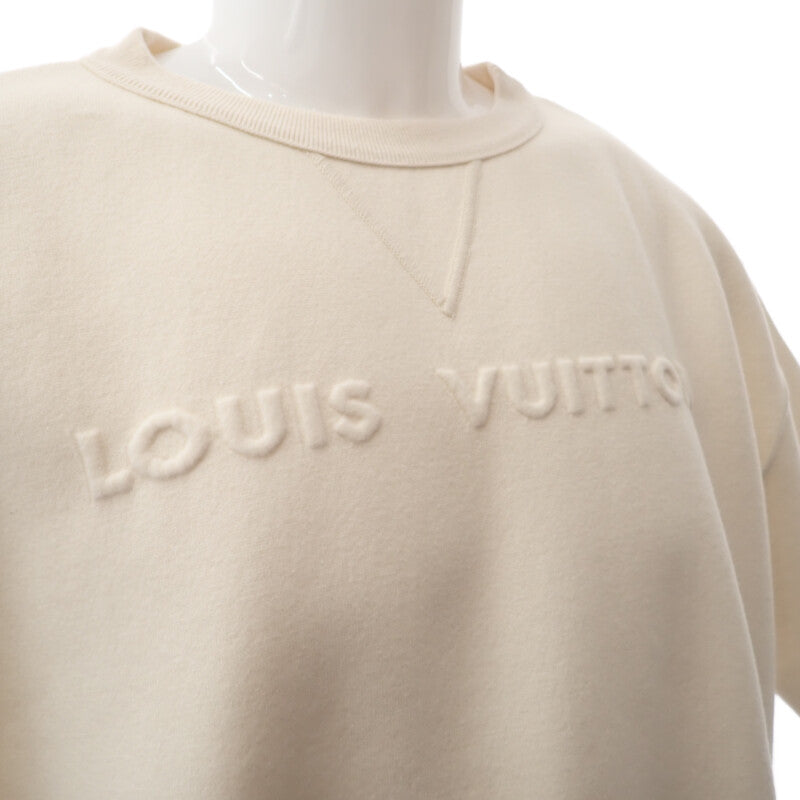 路易威登 LOUIS VUITTON 浮雕字母毛衣 S 針織 羊毛 喀什米爾 尼龍 白色 男女皆宜【二手】【A級】