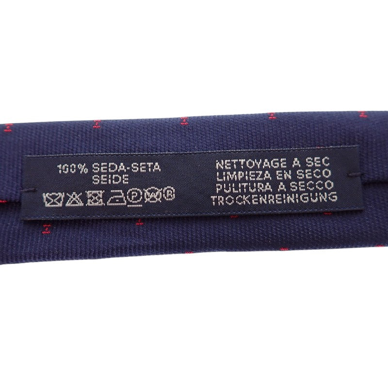 エルメス HERMES マグニファイングH H334161T 03 ネクタイ シルク ネイビー メンズ【中古】【Aランク】