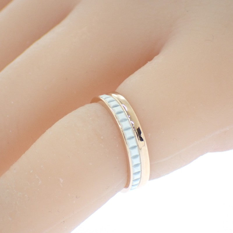 Boucheron 寶詩龍 Quatre White 半圈戒指 6號 46 JAL00238 18K玫瑰金 陶瓷 金色 白色 女士【二手】【A級品】
