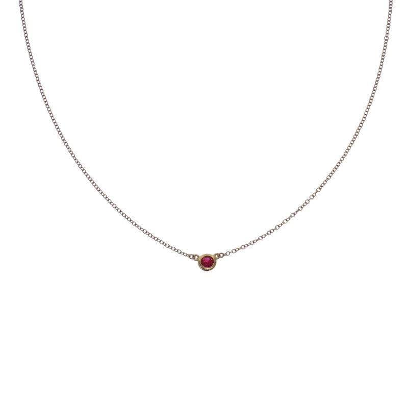 ティファニー TIFFANY&Co. カラーバイザヤード 62632747 ネックレス K18イエローゴールド ゴールド ルビー レディース【中古】【Aランク】
