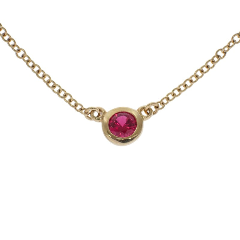 ティファニー TIFFANY&Co. カラーバイザヤード 62632747 ネックレス K18イエローゴールド ゴールド ルビー レディース【中古】【Aランク】
