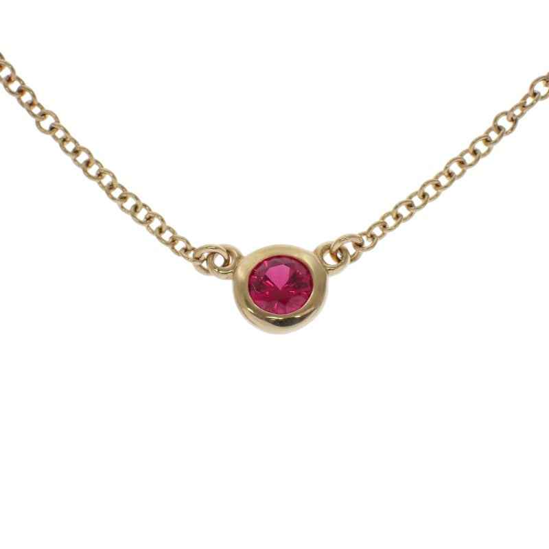 ティファニー TIFFANY&Co. カラーバイザヤード 62632747 ネックレス K18イエローゴールド ゴールド ルビー レディース【中古】【Aランク】