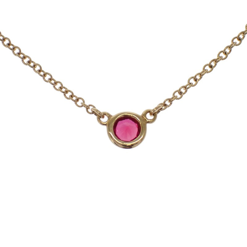 ティファニー TIFFANY&Co. カラーバイザヤード 62632747 ネックレス K18イエローゴールド ゴールド ルビー レディース【中古】【Aランク】
