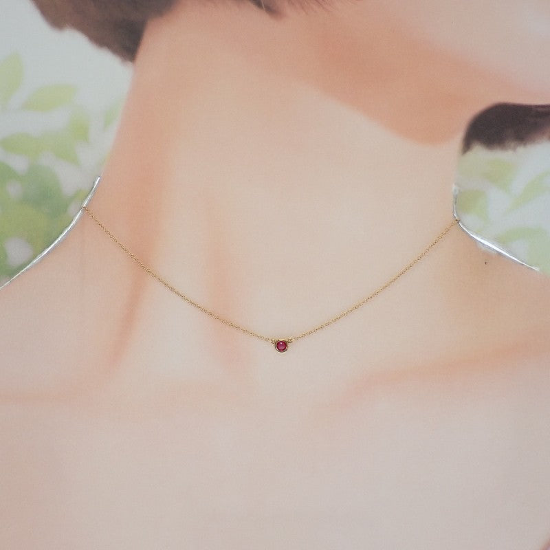 ティファニー TIFFANY&Co. カラーバイザヤード 62632747 ネックレス K18イエローゴールド ルビー レディース【中古】【Aランク】