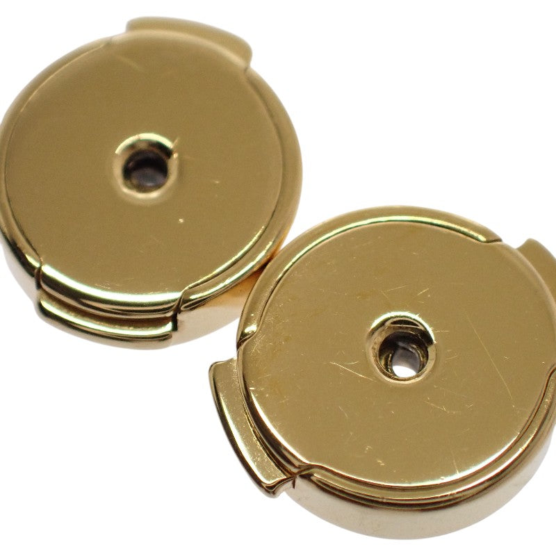 エルメス HERMES カージュドアッシュ Hキューブ H604005F ピアス メタル ブラック ゴールド金具 レディース【中古】【ABランク】