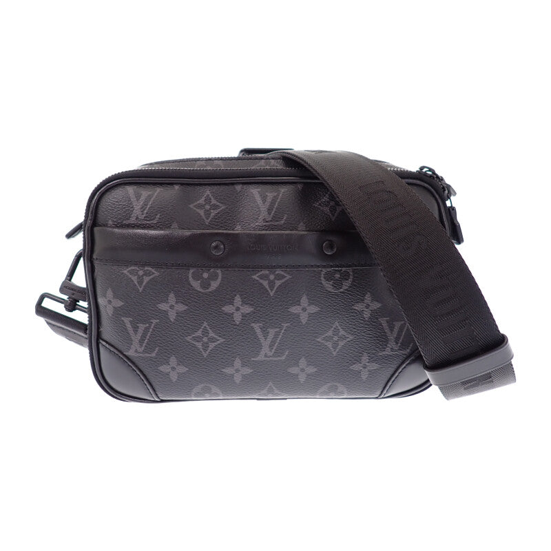 ルイヴィトン LOUIS VUITTON アルファ・メッセンジャー M46955 ショルダーバッグ モノグラムエクリプス ブラック メンズ【中古】【Aランク】