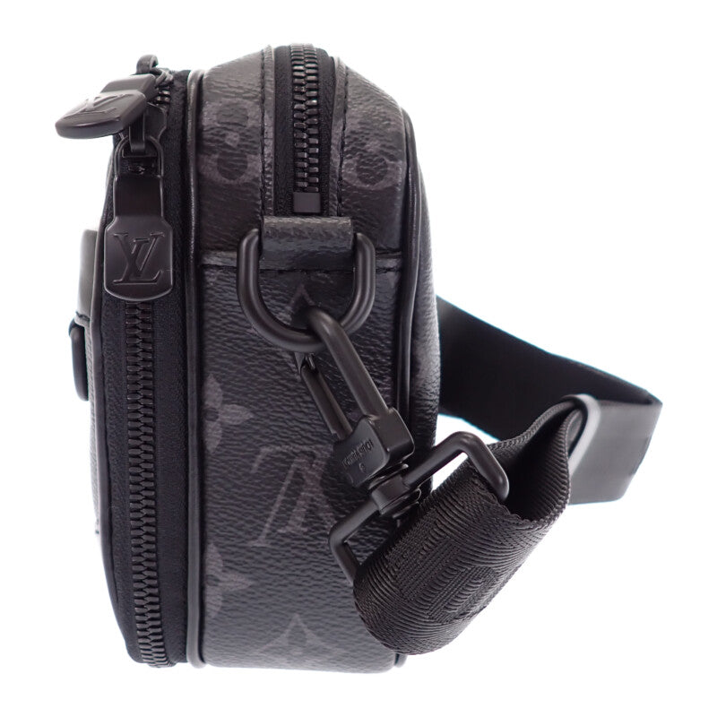 ルイヴィトン LOUIS VUITTON アルファ・メッセンジャー M46955 ショルダーバッグ モノグラムエクリプス ブラック メンズ【中古】【Aランク】