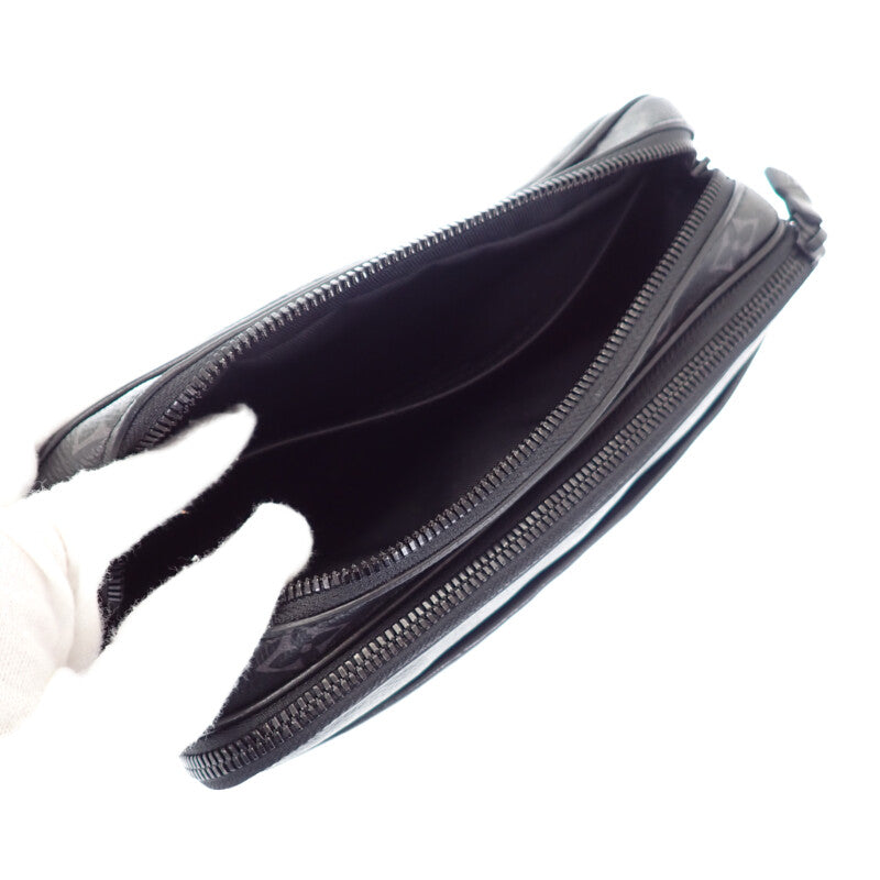 路易威登 LOUIS VUITTON Alpha Messenger M46955 單肩包 Monogram Eclipse 黑色 黑色金屬 男士【二手】【A級】