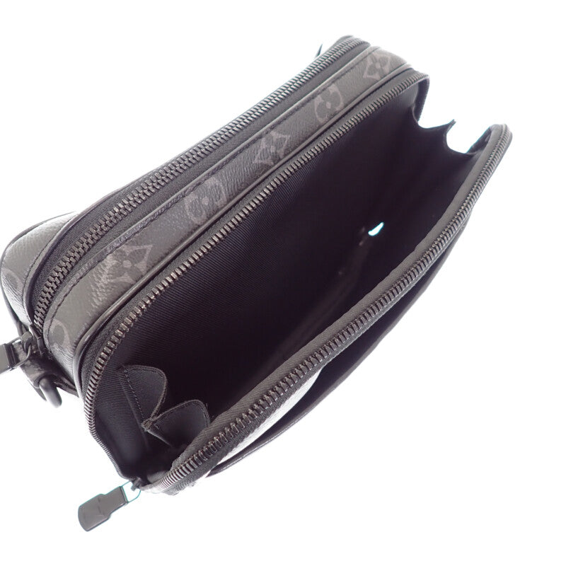 ルイヴィトン LOUIS VUITTON アルファ・メッセンジャー M46955 ショルダーバッグ モノグラムエクリプス ブラック メンズ【中古】【Aランク】