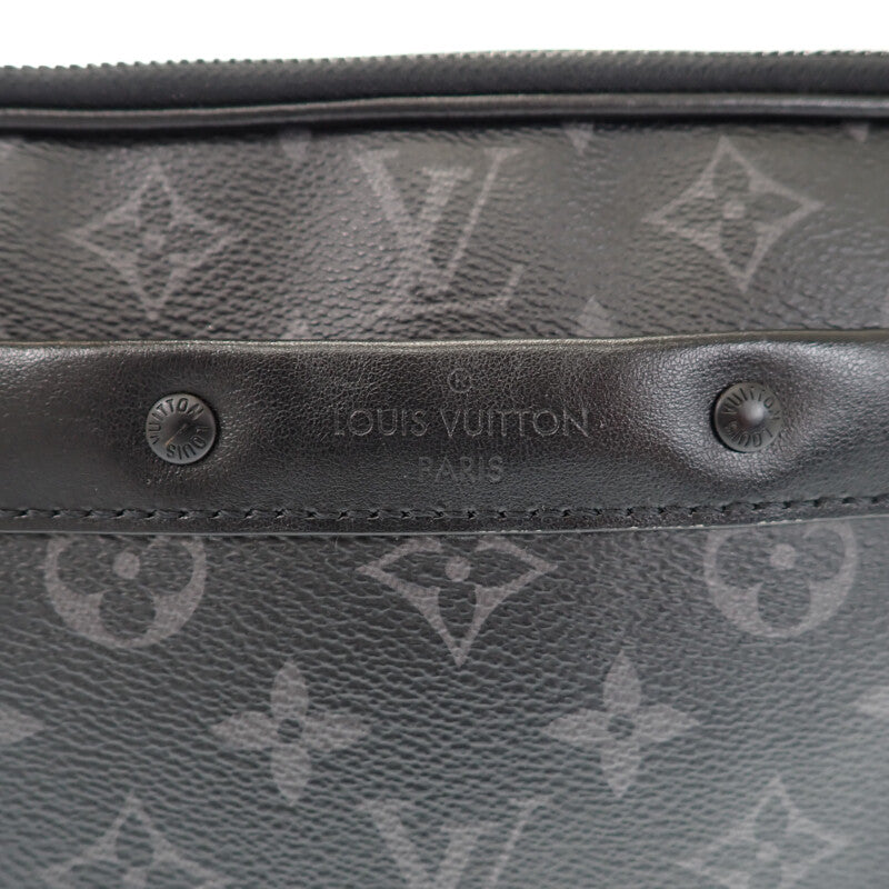 路易威登 LOUIS VUITTON Alpha Messenger M46955 單肩包 Monogram Eclipse 黑色 黑色金屬 男士【二手】【A級】